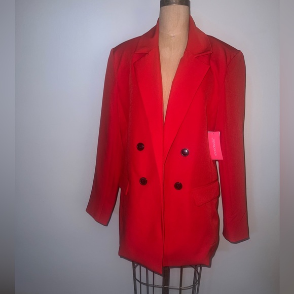 Shoe Dazzle Vibrant Red Blazer - Picture 6 of 7